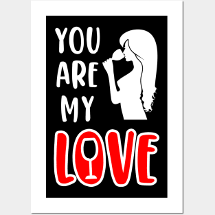 You Are My Love, Valentine's Day Wine Gift Idea Posters and Art